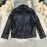 Spring Office Collared Faux Leather Coat Leather Coat