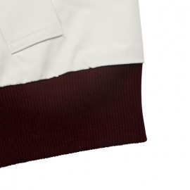 Retro Contrast Color Stand up Collar Zipper Short Varsity Jacket