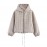Autumn Fashionable All Match Plaid Hooded Zipper Office Jacket