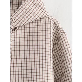 Autumn Fashionable All Match Plaid Hooded Zipper Office Jacket