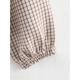 Autumn Fashionable All Match Plaid Hooded Zipper Office Jacket