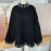 Autumn Winter Half Turtleneck Hook Line Color Collision Design Loose Office Pullover Sweater for Women