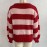 Striped Sweater Autumn Winter Crew Neck Casual Loose Pullover Sweater
