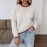 Multi Color Contrast Color Lock Sweater Half Cardigan Button Knitted Pullover Autumn Winter Women Sweater