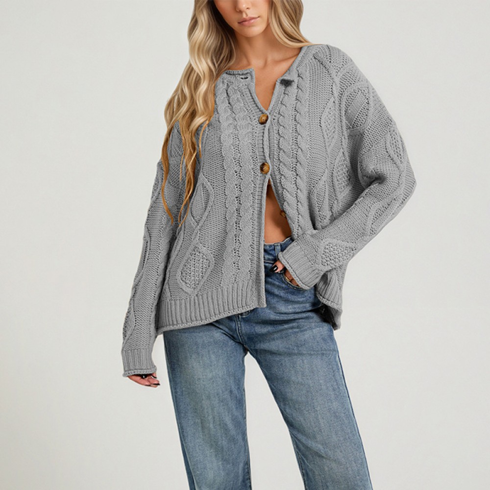 Women Casual Long Sleeve Cardigan Twist Coat Top Women