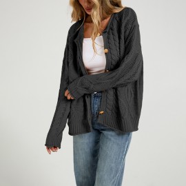 Women Casual Long Sleeve Cardigan Twist Coat Top Women