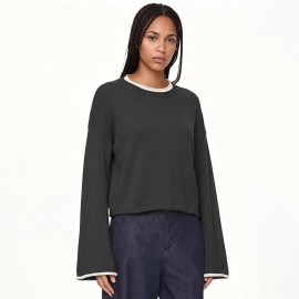 Autumn Winter Pullover Sweaters Women Clothing Loose Crew Neck Casual Knitwear for Women