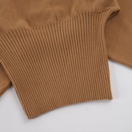 Fashionable Elegant Lightly Mature Loose Batwing Sleeve Sweater Autumn Winter Casual off Shoulder Waist Tight Woolen Top