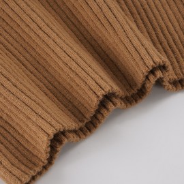 Fashionable Elegant Lightly Mature Loose Batwing Sleeve Sweater Autumn Winter Casual off Shoulder Waist Tight Woolen Top