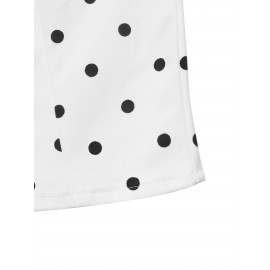 Autumn Winter Loose Long Sleeve Snap Fastener Cardigan Casual Polka Dot Coat Women Clothing