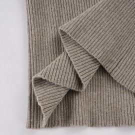 Autumn Winter Women Solid Color Minimal Casual Sweater Lightly Mature Stand Collar Zipper Coat