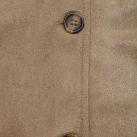 Korean Retro Solid Color Suede Short Lapels Coat