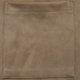 Korean Retro Solid Color Suede Short Lapels Coat