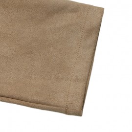 Korean Retro Solid Color Suede Short Lapels Coat