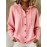 Button Knitted Hooded Sweater Cardigan Coat Autumn Winter Solid Color Casual Women Wear