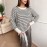 Striped Sweater Women Loose Lazy Chic Pullover Top