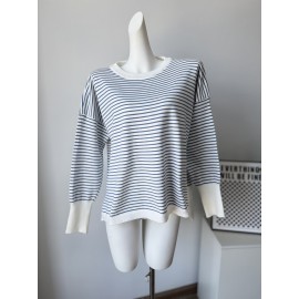 Striped Sweater Women Loose Lazy Chic Pullover Top