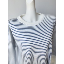 Striped Sweater Women Loose Lazy Chic Pullover Top