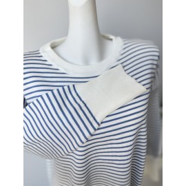 Striped Sweater Women Loose Lazy Chic Pullover Top