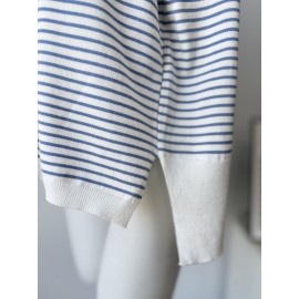 Striped Sweater Women Loose Lazy Chic Pullover Top