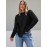 Casual Cable Knit Sweater Women Long Sleeved Solid Color Knitted Pullover Women Commuting Wear