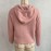 Hooded Zipper Knitted Cardigan Diamond Loose Long Sleeve Hoodie College Autumn Winter Sweater Coat