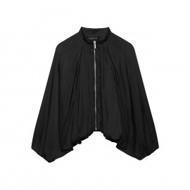 Women Clothing Autumn Loose All Matching Batwing Sleeve Black Short Jacket Coat