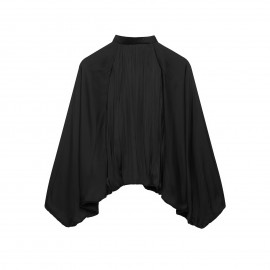 Women Clothing Autumn Loose All Matching Batwing Sleeve Black Short Jacket Coat
