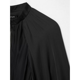 Women Clothing Autumn Loose All Matching Batwing Sleeve Black Short Jacket Coat