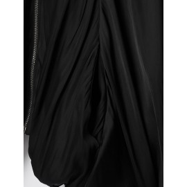 Women Clothing Autumn Loose All Matching Batwing Sleeve Black Short Jacket Coat