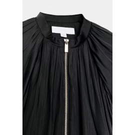 Women Clothing Autumn Loose All Matching Batwing Sleeve Black Short Jacket Coat