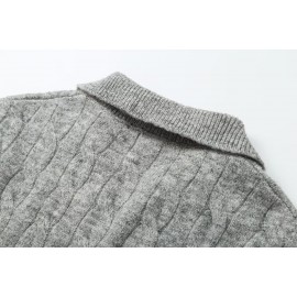 Sweater Thickened Thermal Base Knitwear Autumn Winter Collared Brand Top