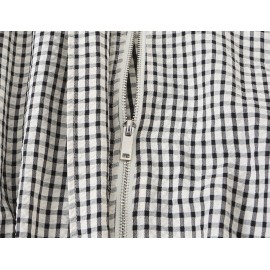 Women Clothing Early Autumn Casual Stand Collar Long Sleeve Plaid Bomber Jacket Zipper Coat