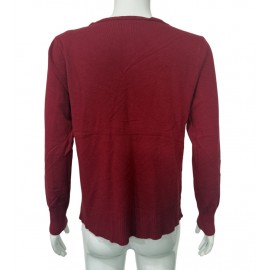 Women Clothing Solid Color Sweater Button Knitted Cardigan Fall Sweater Coat