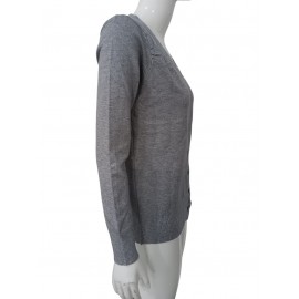 Women Clothing Solid Color Sweater Button Knitted Cardigan Fall Sweater Coat