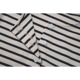 in Striped Long Sleeved T shirt Women Autumn Slim Fit Cardigan All Matching Top Women