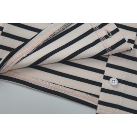 in Striped Long Sleeved T shirt Women Autumn Slim Fit Cardigan All Matching Top Women