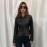 Casual Locomotive Double Breasted Collared Slim Leather Jacket Street Retro Sexy Personality Fashionable Jacket