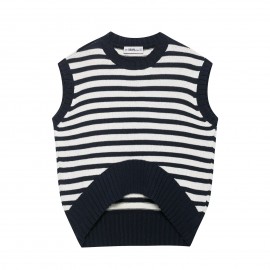 Women Clothing Summer Casual Office Striped Knitted Vest