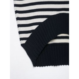 Women Clothing Summer Casual Office Striped Knitted Vest