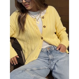 Autumn Winter Fresh Korean Solid Color Rib Fabric Sweater Coat for Women
