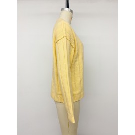Autumn Winter Fresh Korean Solid Color Rib Fabric Sweater Coat for Women