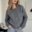 Retro Bow Jacquard Knitted Cardigan Wool Zipped round Neck Cardigan Sweater Top