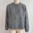 Retro Bow Jacquard Knitted Cardigan Wool Zipped round Neck Cardigan Sweater Top