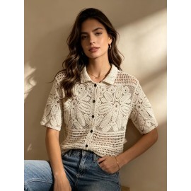 Women Knitted Summer Cropped Cardigan