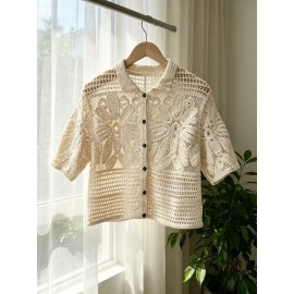 Women Knitted Summer Cropped Cardigan