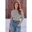 Friday Night Grey Ribbed Thermal Top