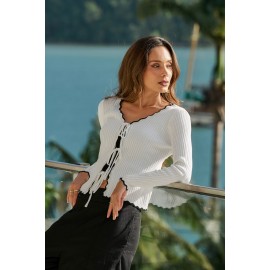 Happy Days White Knit Top