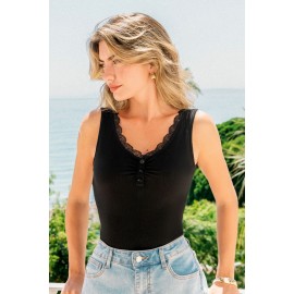 Heart Eyes Black Tank Top